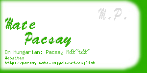 mate pacsay business card